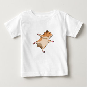 Hamster bei Yoga Stretching Legs Baby T-shirt