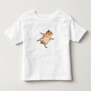 Hamster bei Yoga Stretching Legs Kleinkind T-shirt