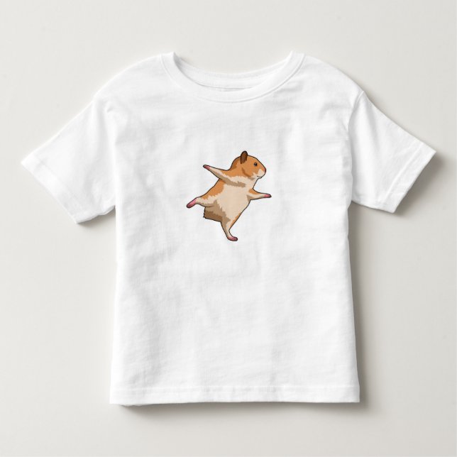 Hamster bei Yoga Stretching Legs Kleinkind T-shirt (Vorderseite)
