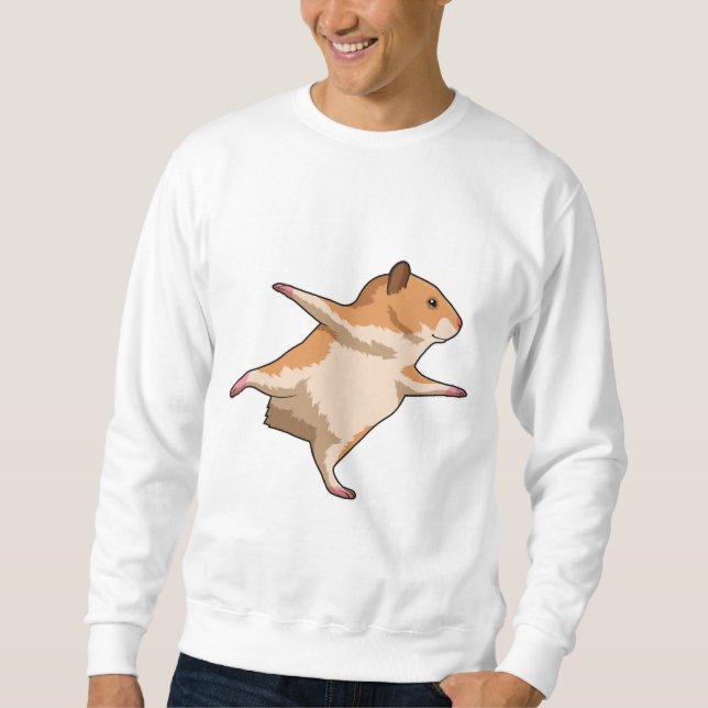 Hamster bei Yoga Stretching Legs Sweatshirt (Vorderseite)