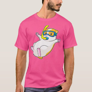 Hamster beim Tauchen mit Schwimmbrille T-Shirt