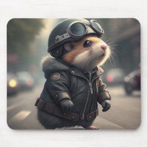 Hamster Biker Mousepad