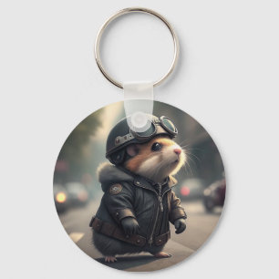 Hamster Biker Schlüsselanhänger