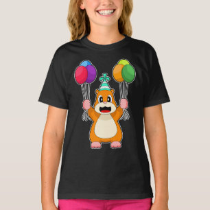 Hamster Birthday Balloons T-Shirt