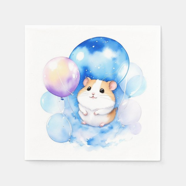 Hamster Birthday Serviette (Vorderseite)