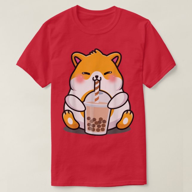 Hamster Boba Tea Funny Rodent Drink Bubble Tee (Design vorne)