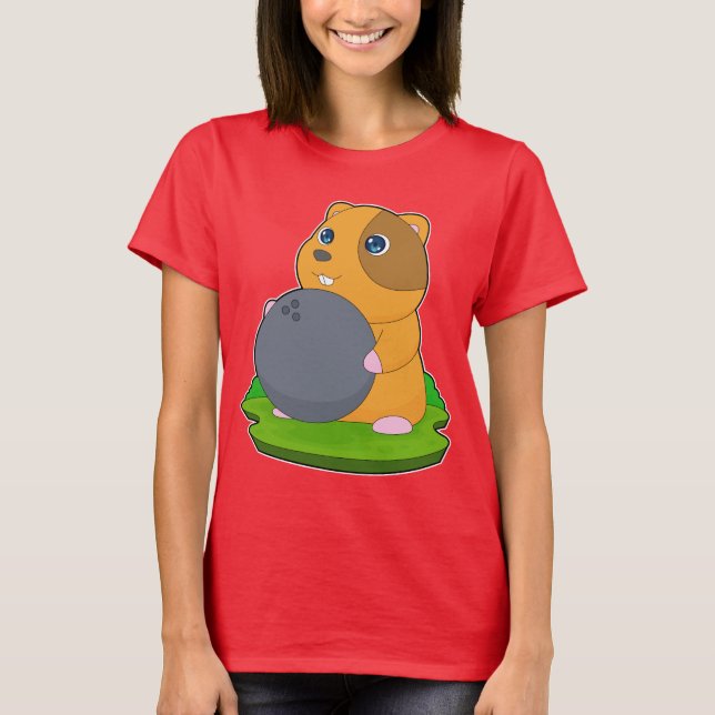 Hamster Bowling Bowling T-Shirt (Vorderseite)