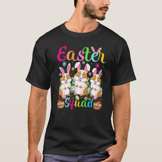 Hamster Bunny Ear Funny Osterplatz Hamster Happy T-Shirt (Vorderseite)