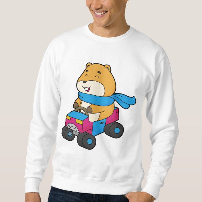 Hamster Car Sweatshirt (Vorderseite)