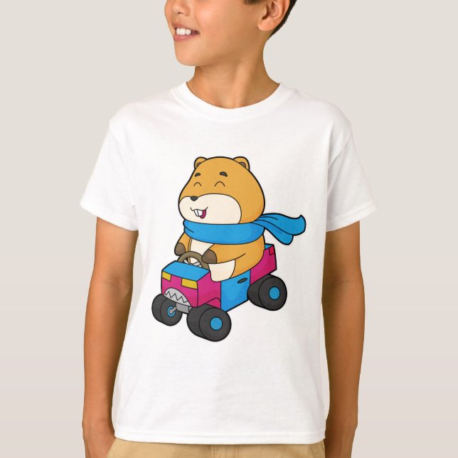 Hamster Car T-Shirt (Vorderseite)