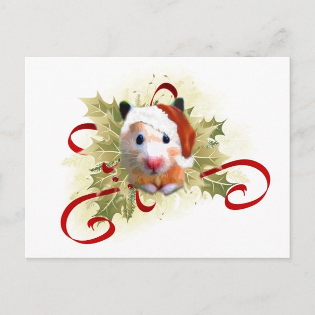 Hamster Christmas Postcards Feiertagspostkarte (Vorderseite)
