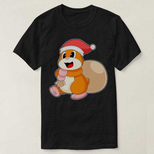 Hamster Christmas Sack T-Shirt (Design vorne)