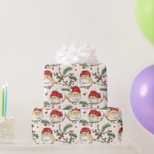 Hamster Christmas Wrapping Paper Design Geschenkpapier