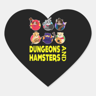 Hamster Costume Funny Gifts Herz-Aufkleber