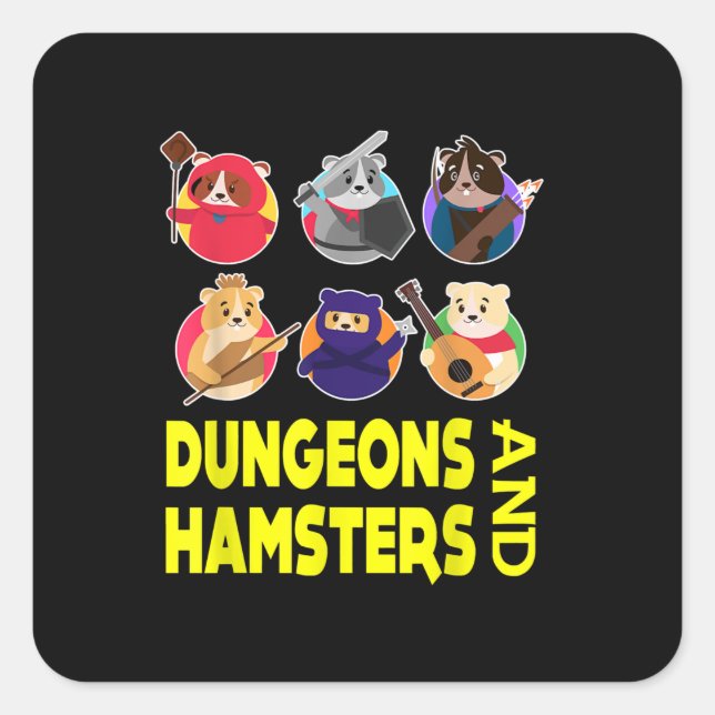 Hamster Costume Funny Gifts Quadratischer Aufkleber (Vorderseite)