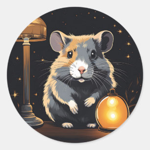 Hamster Cosy Ambiance Runder Aufkleber