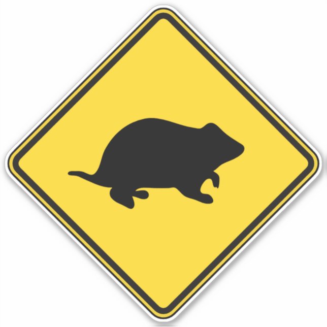 Hamster Crossing Aufkleber (Vorderseite)