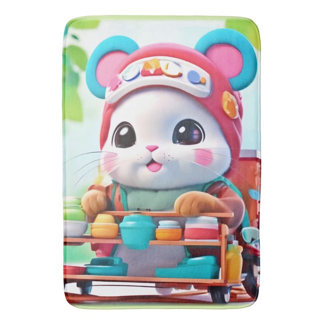 Hamster Delivery Hero Badematte (Vorderseite Vertikal)