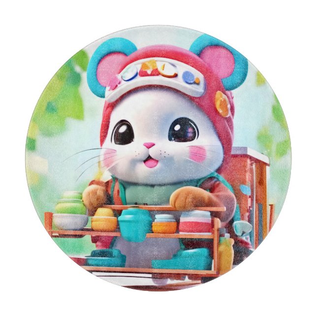Hamster Delivery Hero Schneidebrett (Vorderseite)