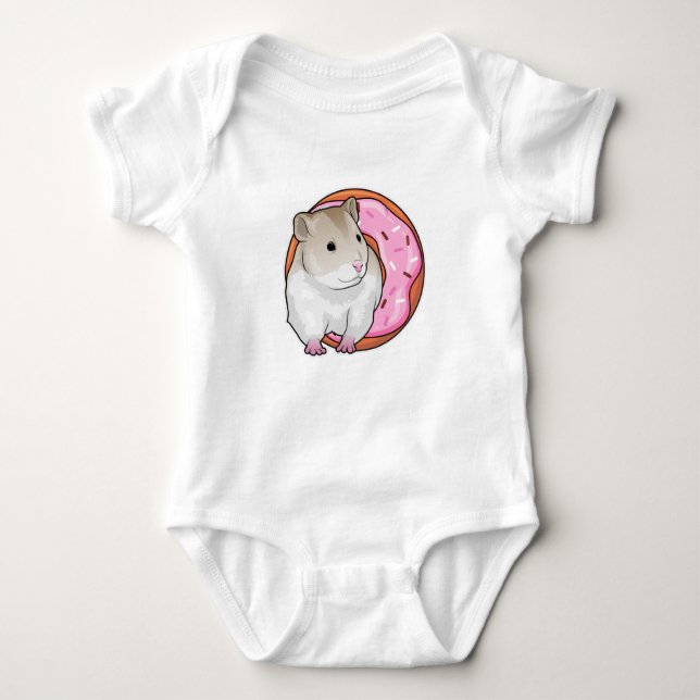 Hamster Donut Baby Strampler (Vorderseite)