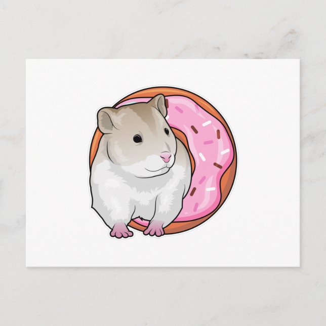 Hamster Donut Postkarte (Vorderseite)