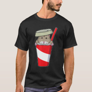 Hamster Drink Cup Straw T-Shirt