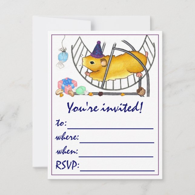 Hamster Einladung (Vorderseite)