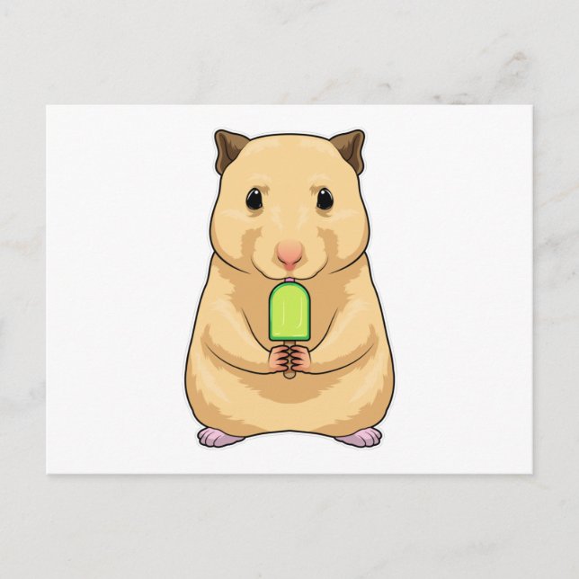 Hamster-Eis Postkarte (Vorderseite)