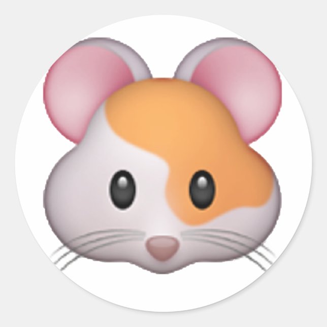 Hamster - Emoji Runder Aufkleber (Vorderseite)