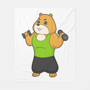 Hamster Fitness Dumbbell Fleecedecke