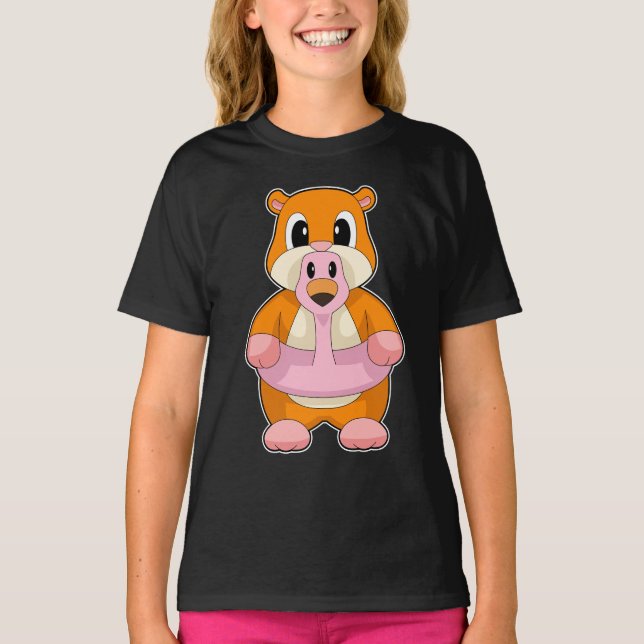 Hamster Flamingo T-Shirt (Vorderseite)