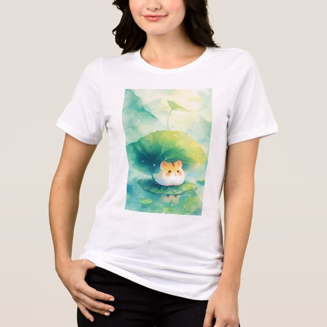 Hamster Floating Fun Tri-Blend Shirt (Vorderseite)
