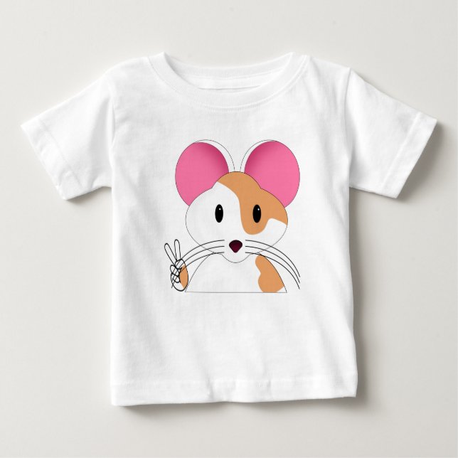 Hamster-Friedenszeichen Baby T-shirt (Vorderseite)