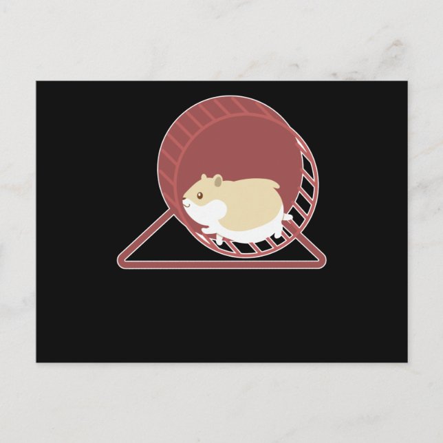 Hamster Funny Design Rodent Zwarf Hamster Geschenk Postkarte (Vorderseite)