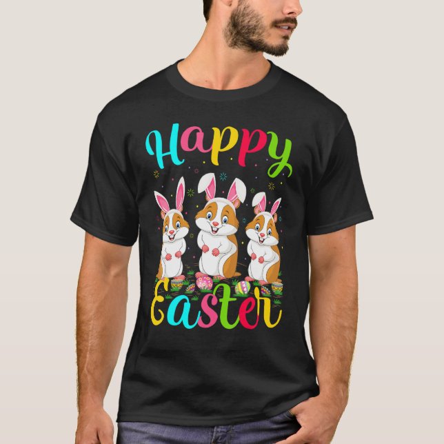 Hamster Funny Easter Egg Bunny Hamster Happy Eas T-Shirt (Vorderseite)
