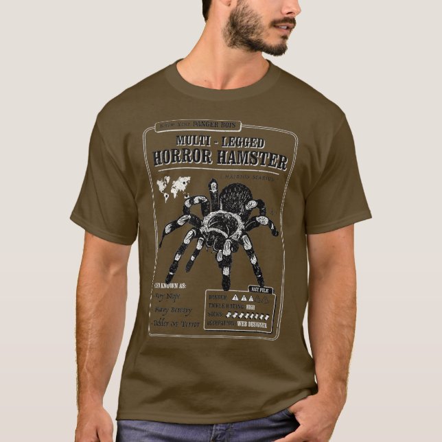 Hamster Funny Tarantula, mehrbeiniger Horror T-Shirt (Vorderseite)