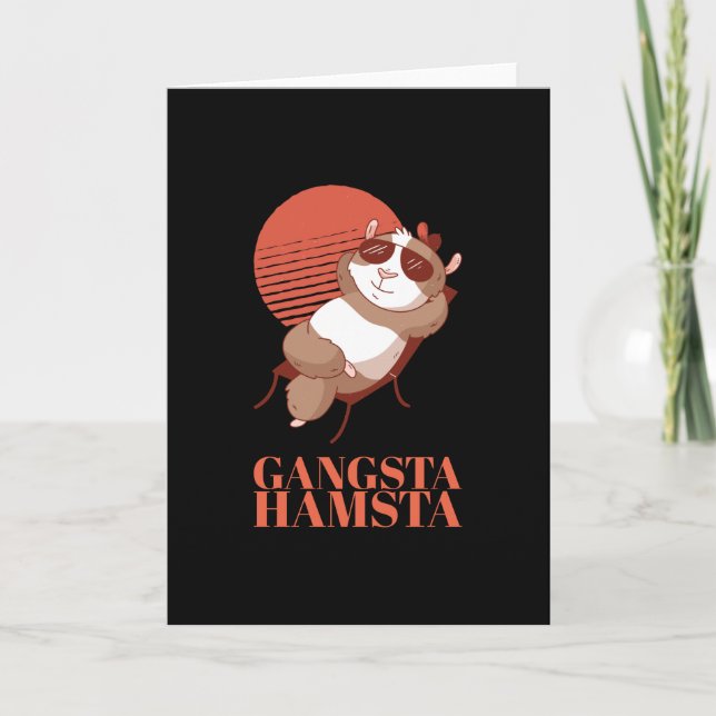 Hamster - Gangsta Hamsta Karte (Vorderseite)