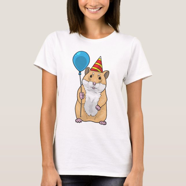 Hamster-Geburtstagsballon T-Shirt (Vorderseite)