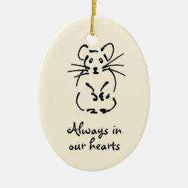 Hamster-Gedenkstätte personalisierbar Keramikornament