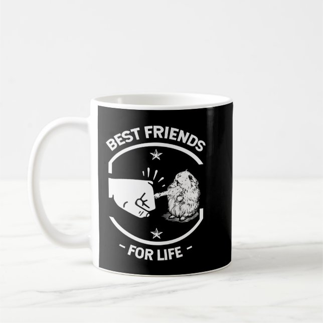Hamster Guinea Pig Best Friends for Life Cute Hams Kaffeetasse (Links)