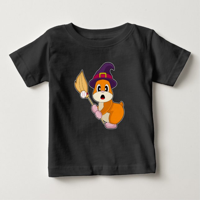 Hamster Halloween Baseball Baby T-shirt (Vorderseite)