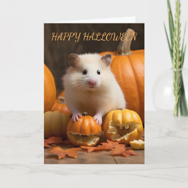 Hamster Halloween Card Karte (Vorderseite)
