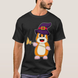 Hamster Halloween Witz Broom T-Shirt
