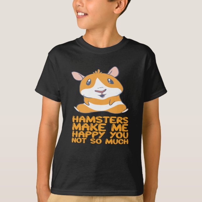 Hamster - Hamster machen mich glücklich T-Shirt (Vorderseite)