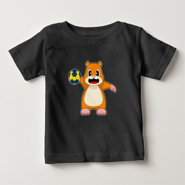 Hamster Handball Spieler Handball Baby T-shirt (Vorderseite)