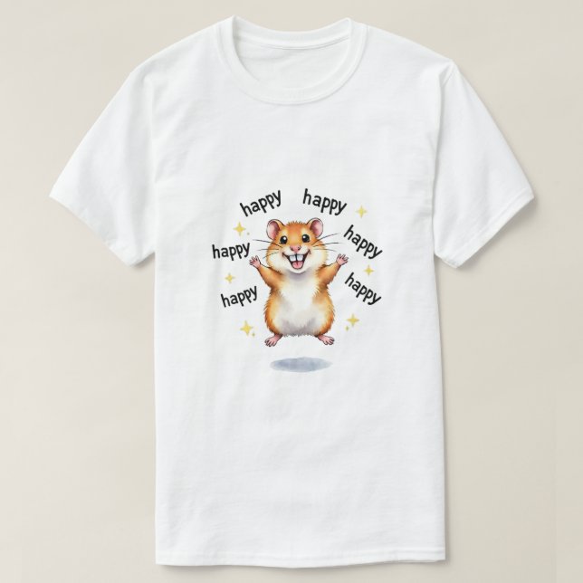 Hamster 'Happy Hamster' T-Shirt (Design vorne)