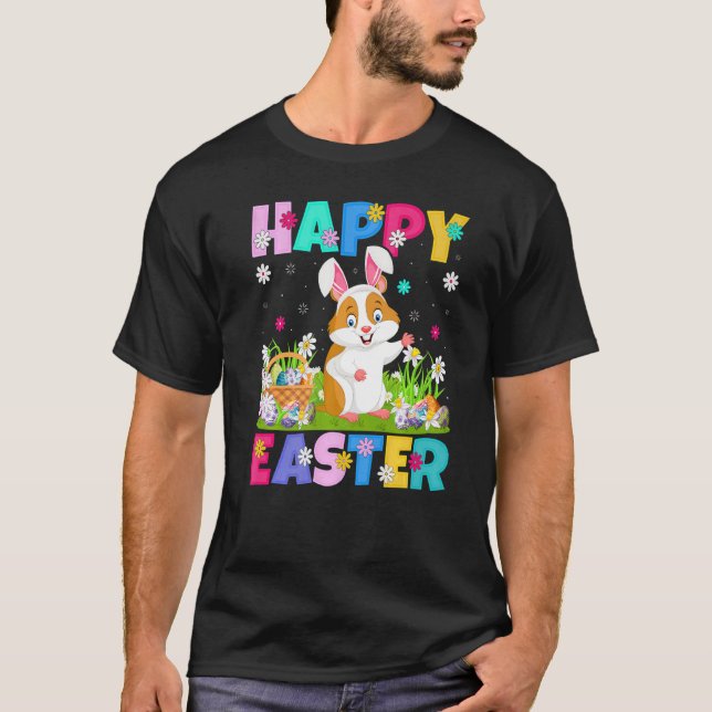 Hamster Happy Oster Bunny Hamster Ostersonntag T-Shirt (Vorderseite)