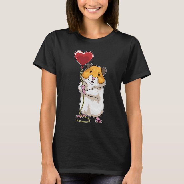 Hamster Heart Balloon T-Shirt (Vorderseite)