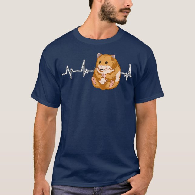 Hamster Heartbeat EKG Heart Rate Hamsters T-Shirt (Vorderseite)