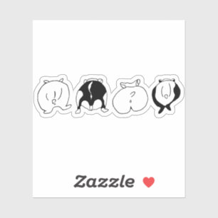 Hamster-Hintern kundenspezifisch geschnitten Vinyl Aufkleber